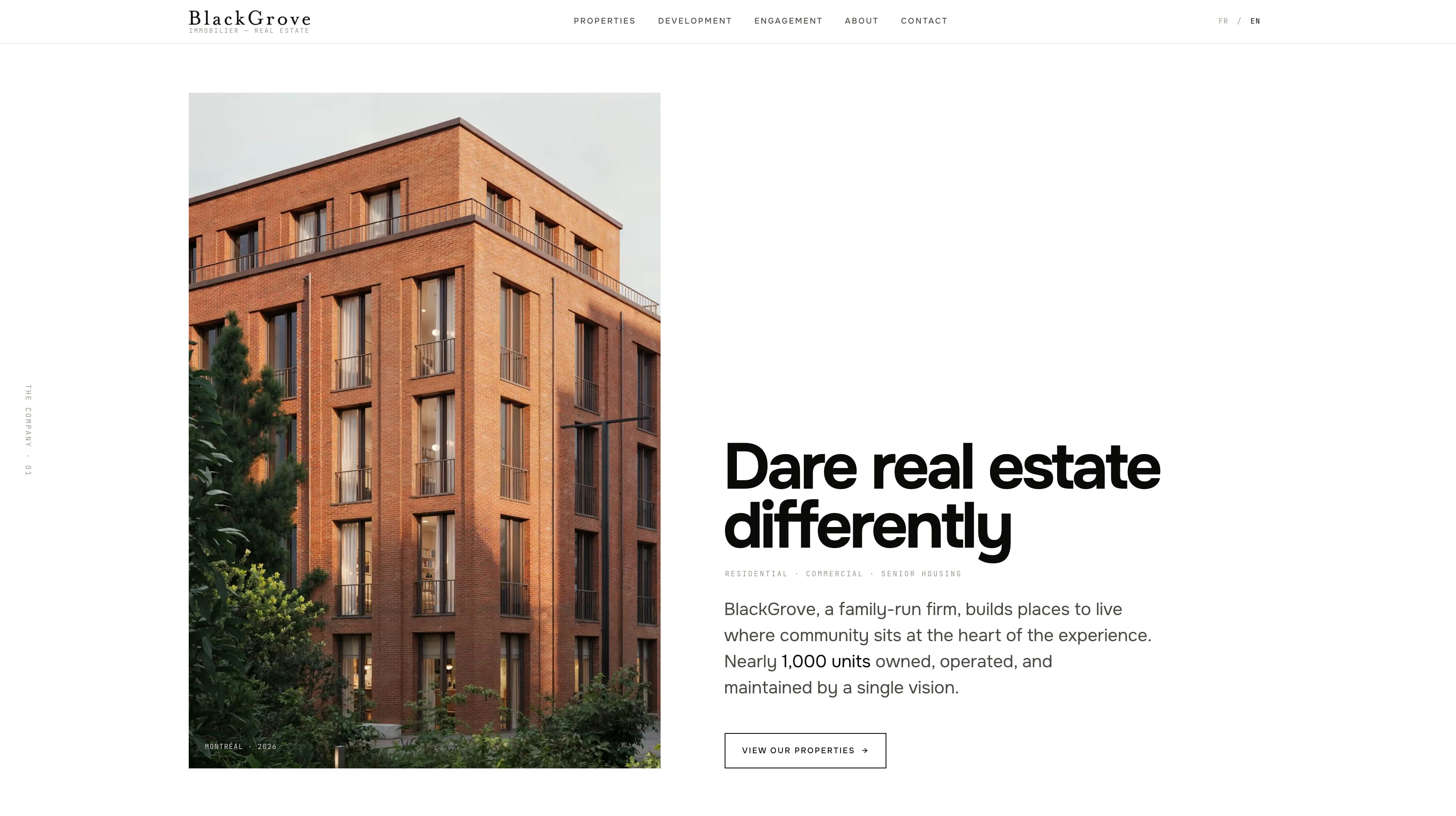 Home page of the BlackGrove site